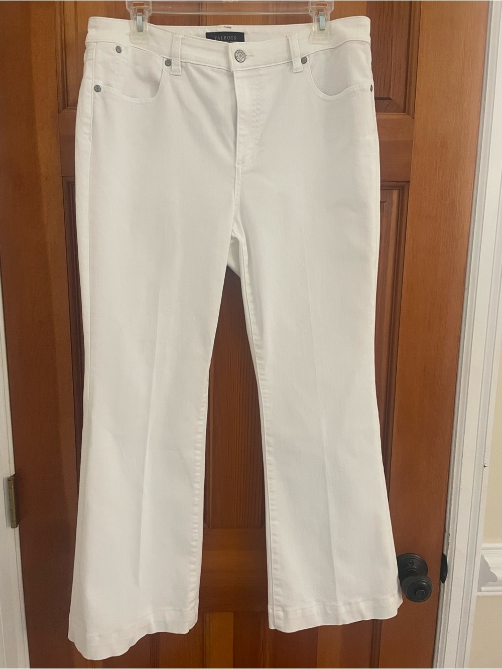 Talbots “Flawless Five-Pocket”White Flare Jeans